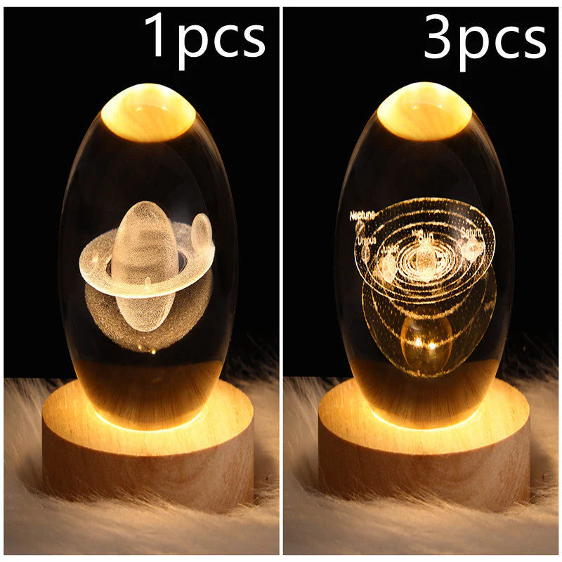 3D Galaxy Crystal Ball LED Nachtlicht