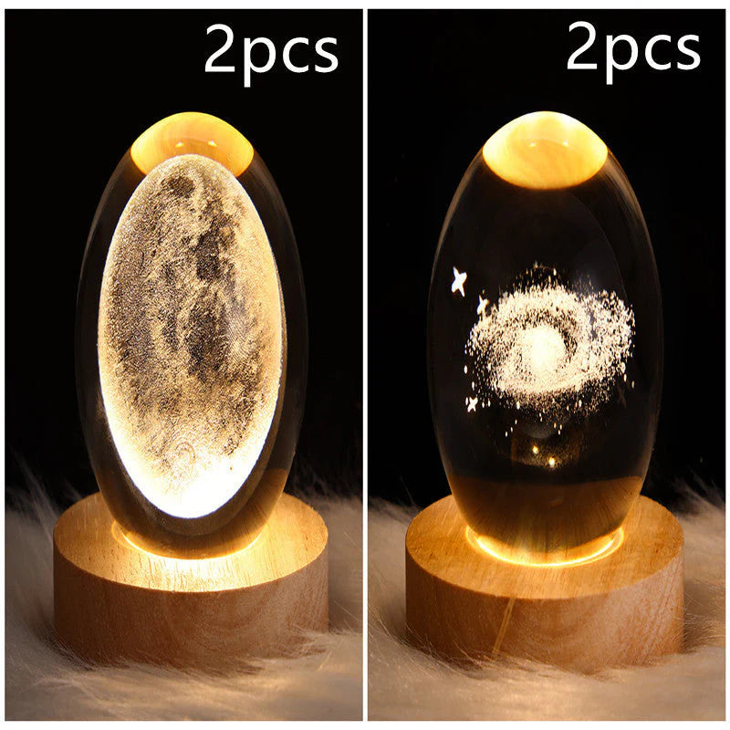 3D Galaxy Crystal Ball LED Nachtlicht