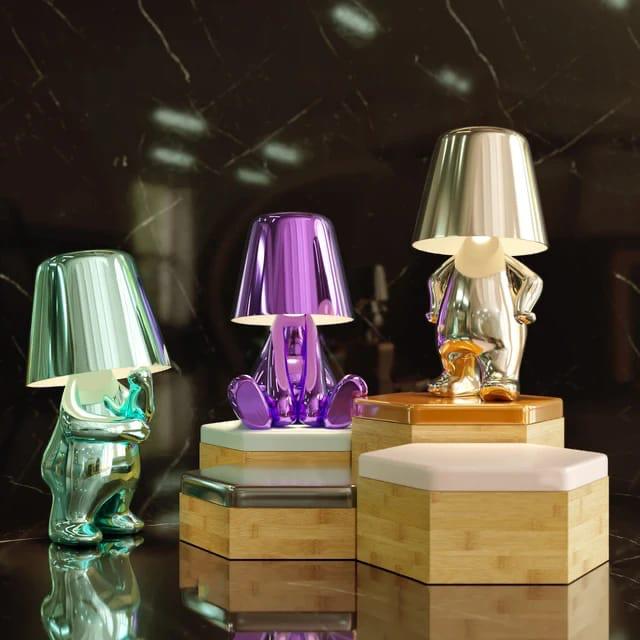 GildedMind - Moderne LED Tafellamp met Kunsthars Voet
