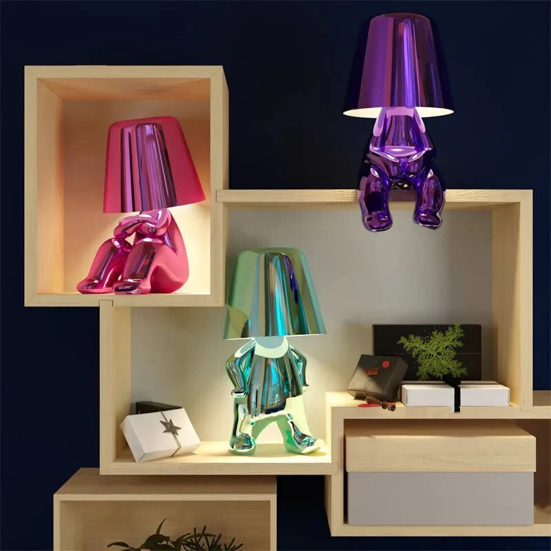 GildedMind - Moderne LED Tafellamp met Kunsthars Voet