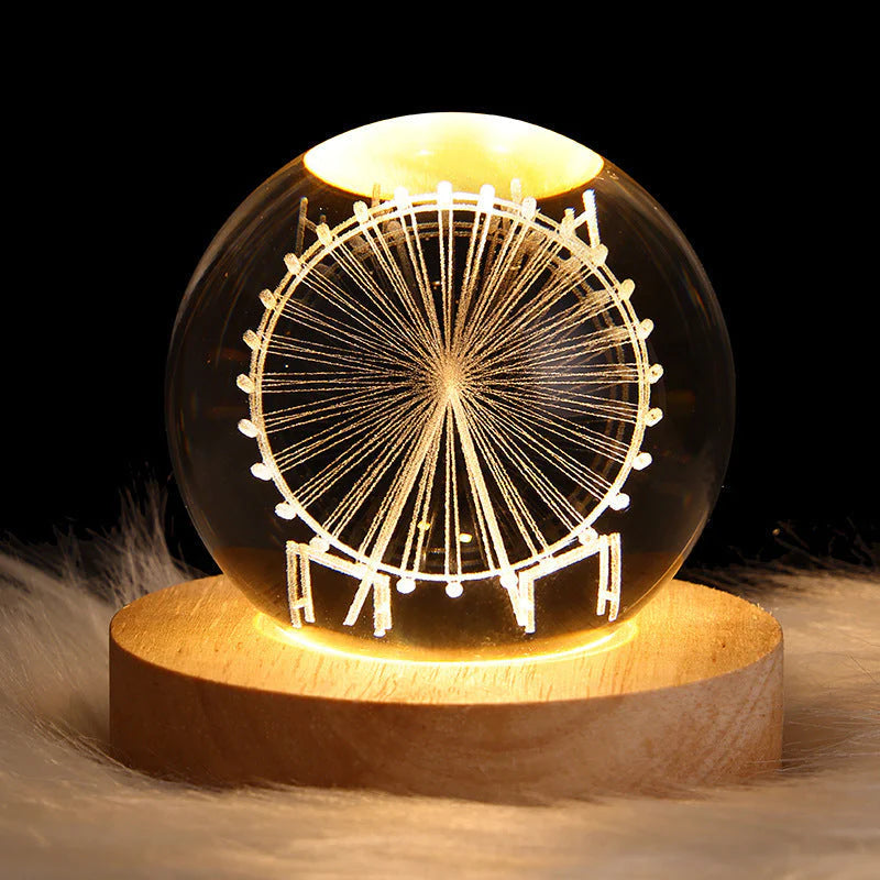 3D Galaxy Crystal Ball LED Nachtlicht