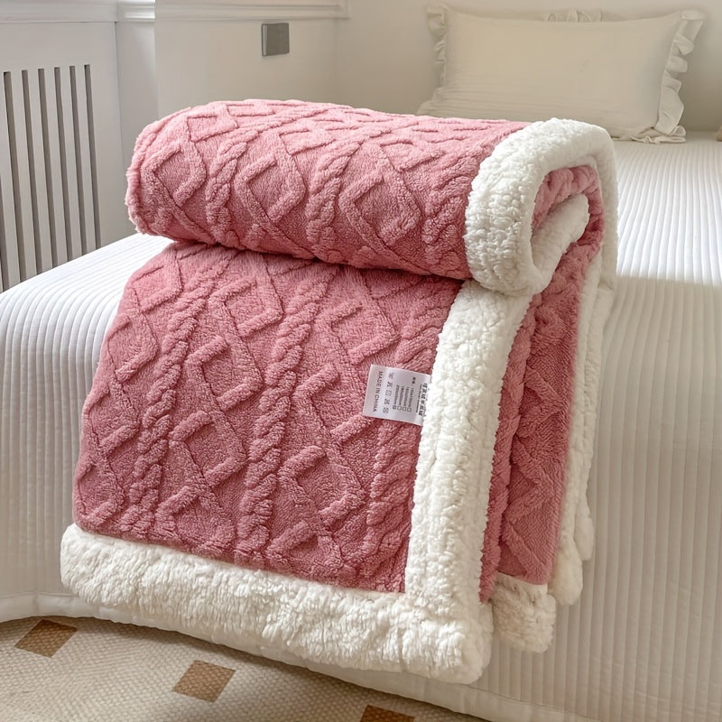 Knusse Omkeerbare Pluche Deken - Ultrazachte All-Season Sofa Deken voor Herfst & Winter