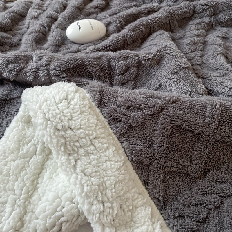 Knusse Omkeerbare Pluche Deken - Ultrazachte All-Season Sofa Deken voor Herfst & Winter