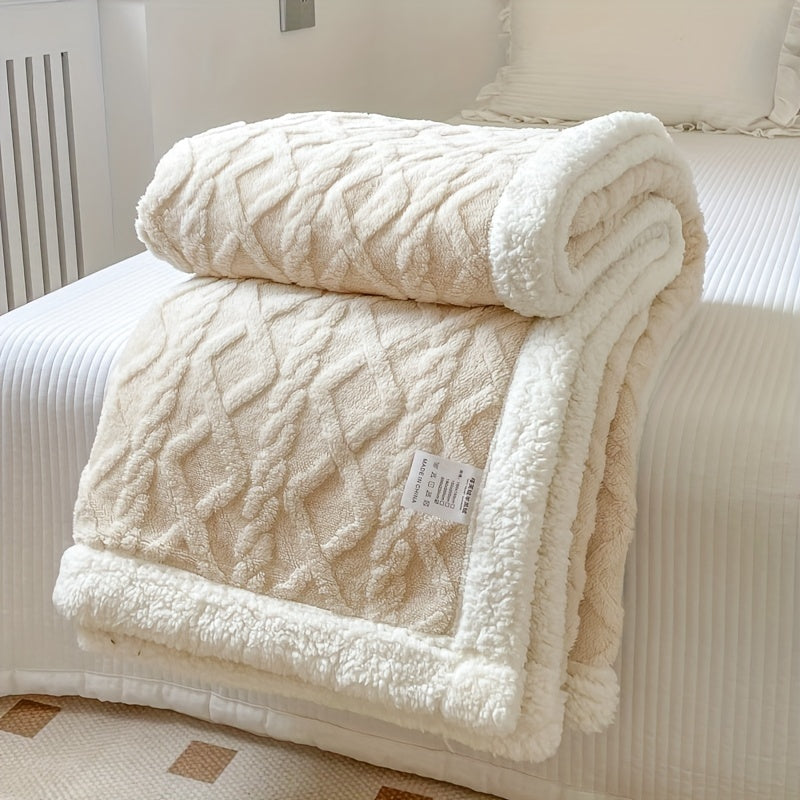 Knusse Omkeerbare Pluche Deken - Ultrazachte All-Season Sofa Deken voor Herfst & Winter