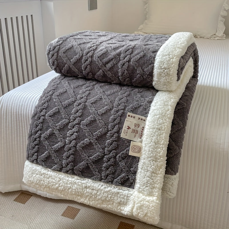 Knusse Omkeerbare Pluche Deken - Ultrazachte All-Season Sofa Deken voor Herfst & Winter