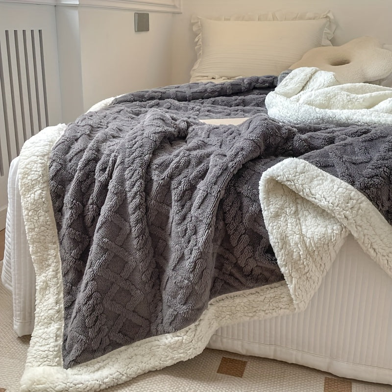 Knusse Omkeerbare Pluche Deken - Ultrazachte All-Season Sofa Deken voor Herfst & Winter