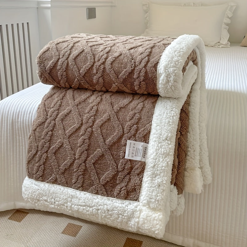 Knusse Omkeerbare Pluche Deken - Ultrazachte All-Season Sofa Deken voor Herfst & Winter