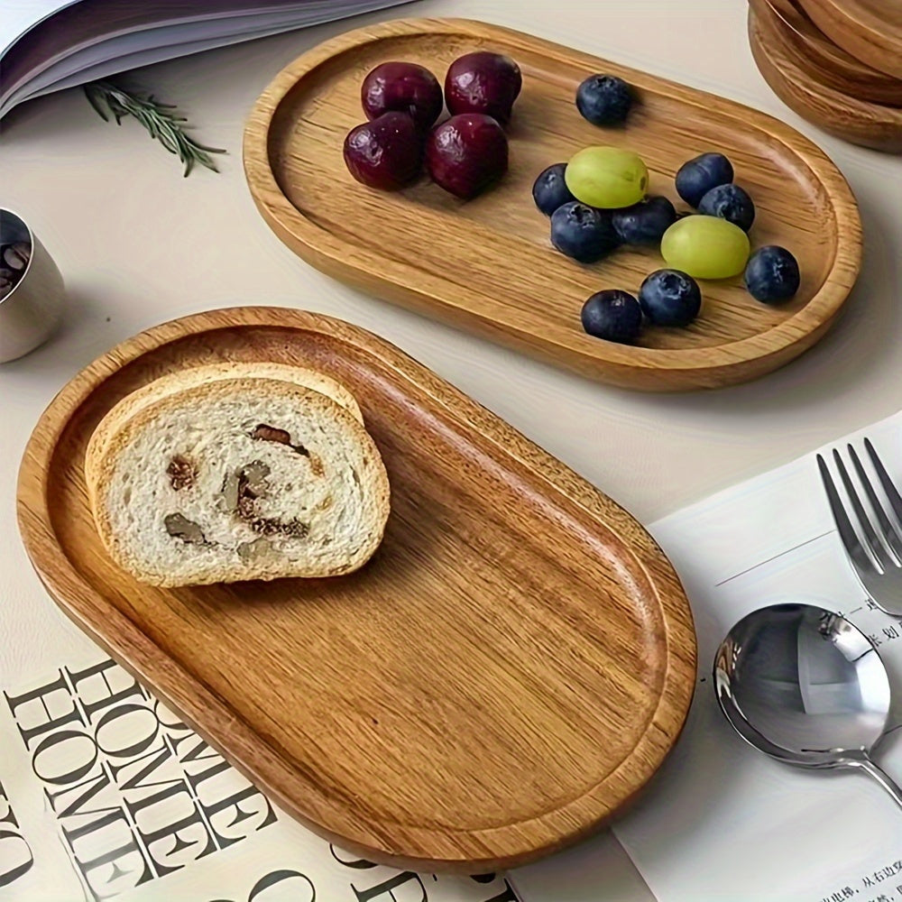 Ovale Houten Onderzetter in Japanse Stijl – Minimalistisch & Duurzaam