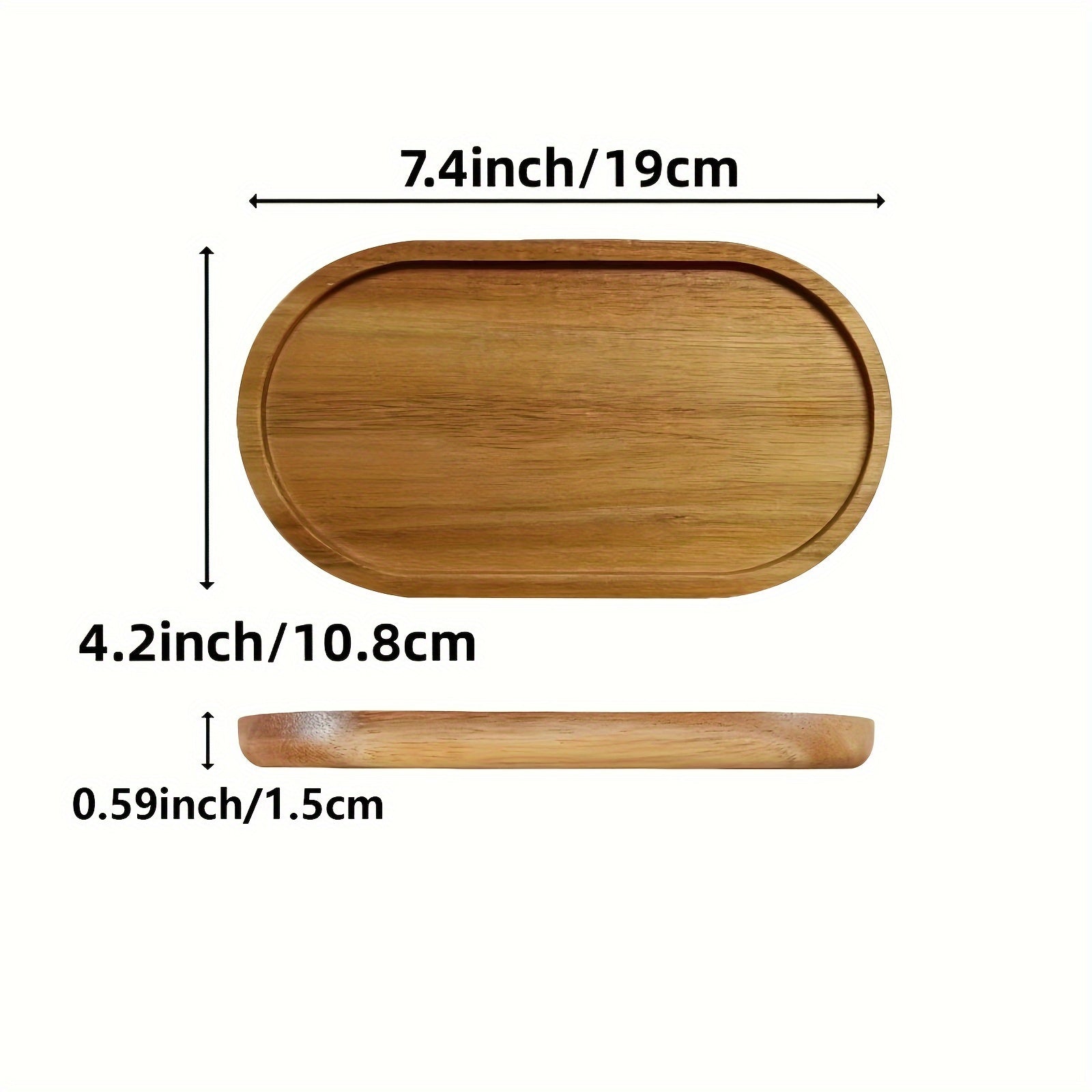 Ovale Houten Onderzetter in Japanse Stijl – Minimalistisch & Duurzaam