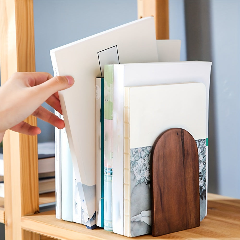 Boekensteun van Zwart Walnotenhout – Zware Luxe Boekenhouder