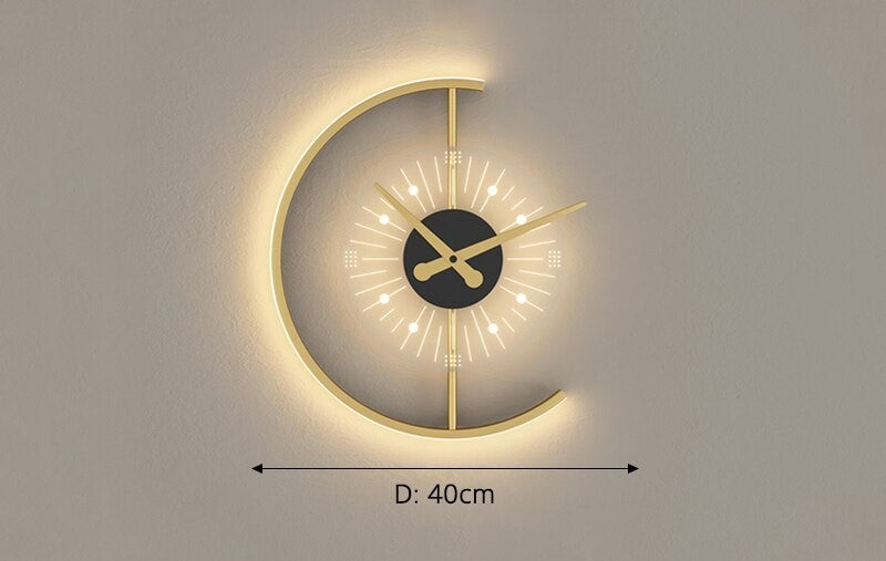 Moderne LED Wandklok met Verlichting – Stijlvolle Lichtklok voor de Woonkamer