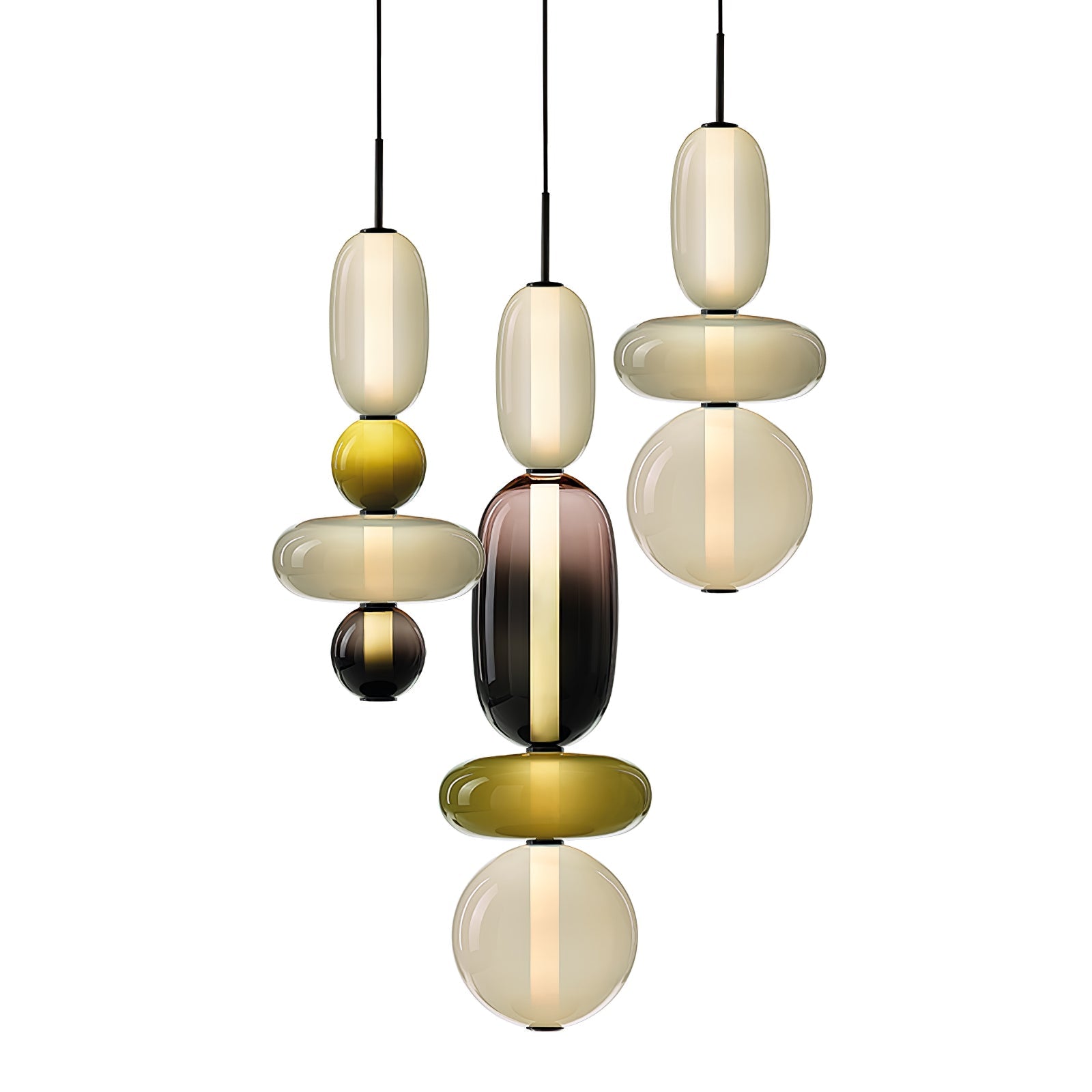 Hanglamp van Suikerachtig Glas