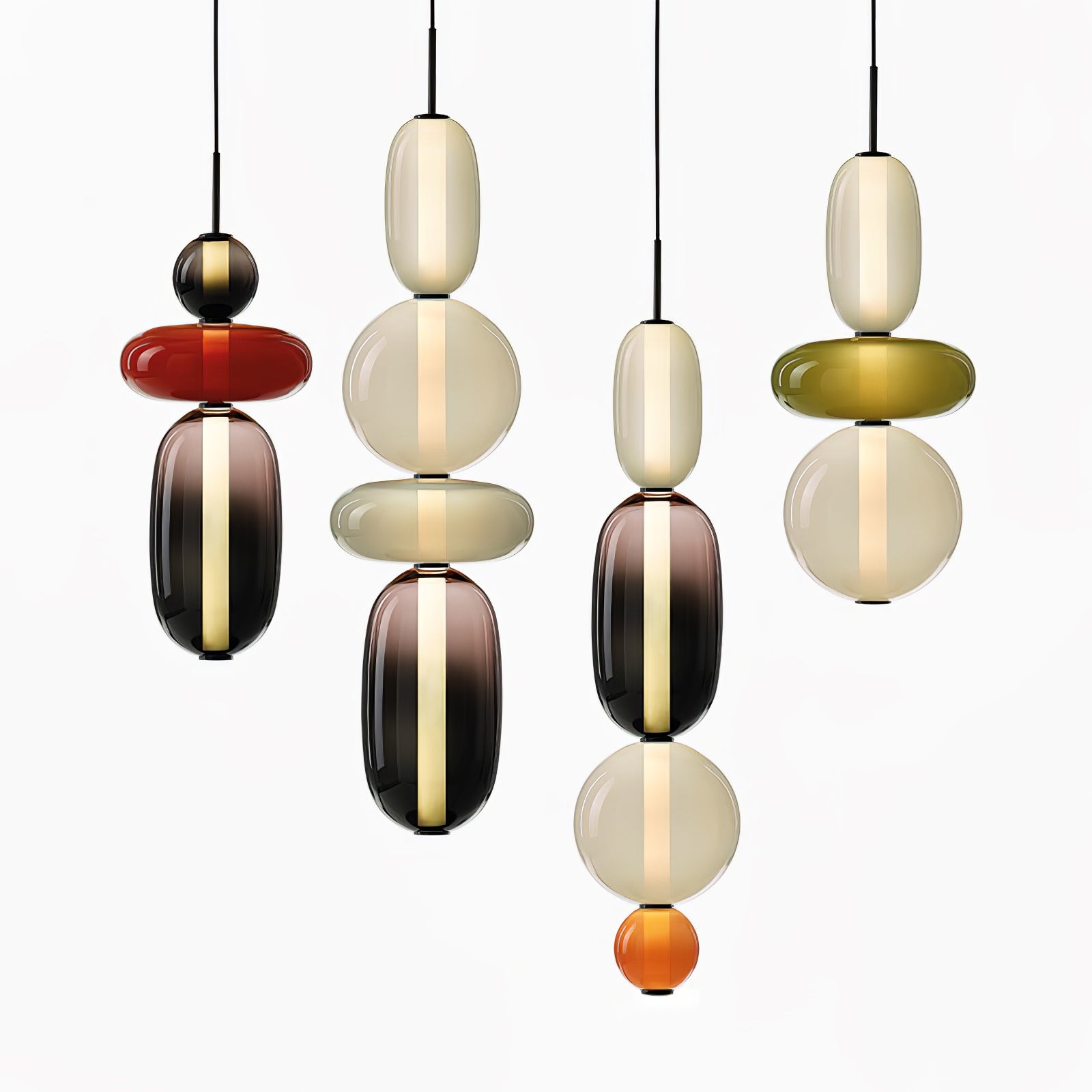 Hanglamp van Suikerachtig Glas