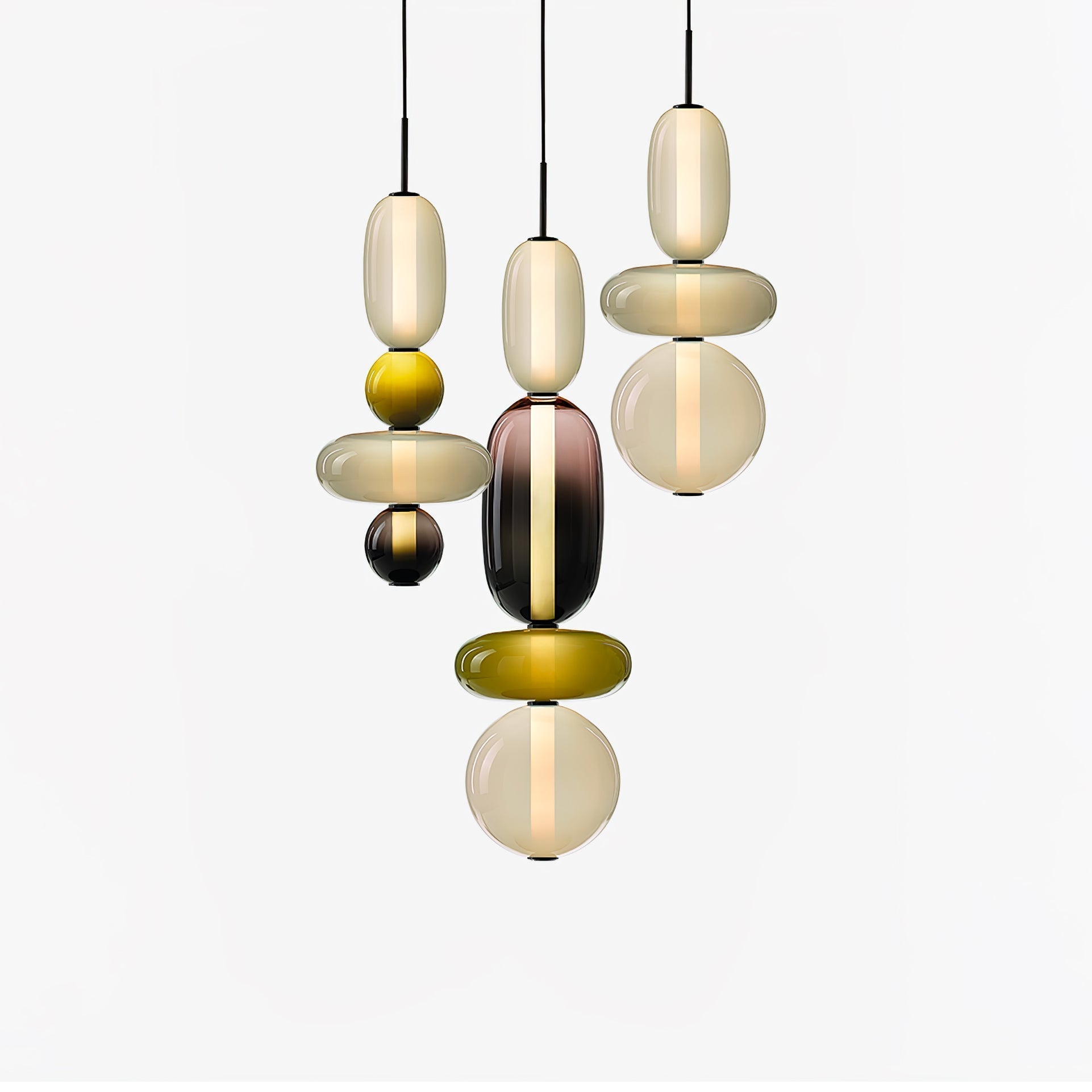 Hanglamp van Suikerachtig Glas