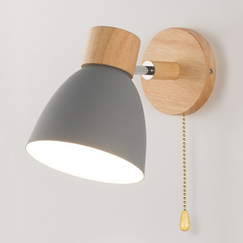 Wandlamp in Scandinavisch hout