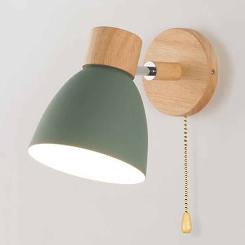 Wandlamp in Scandinavisch hout