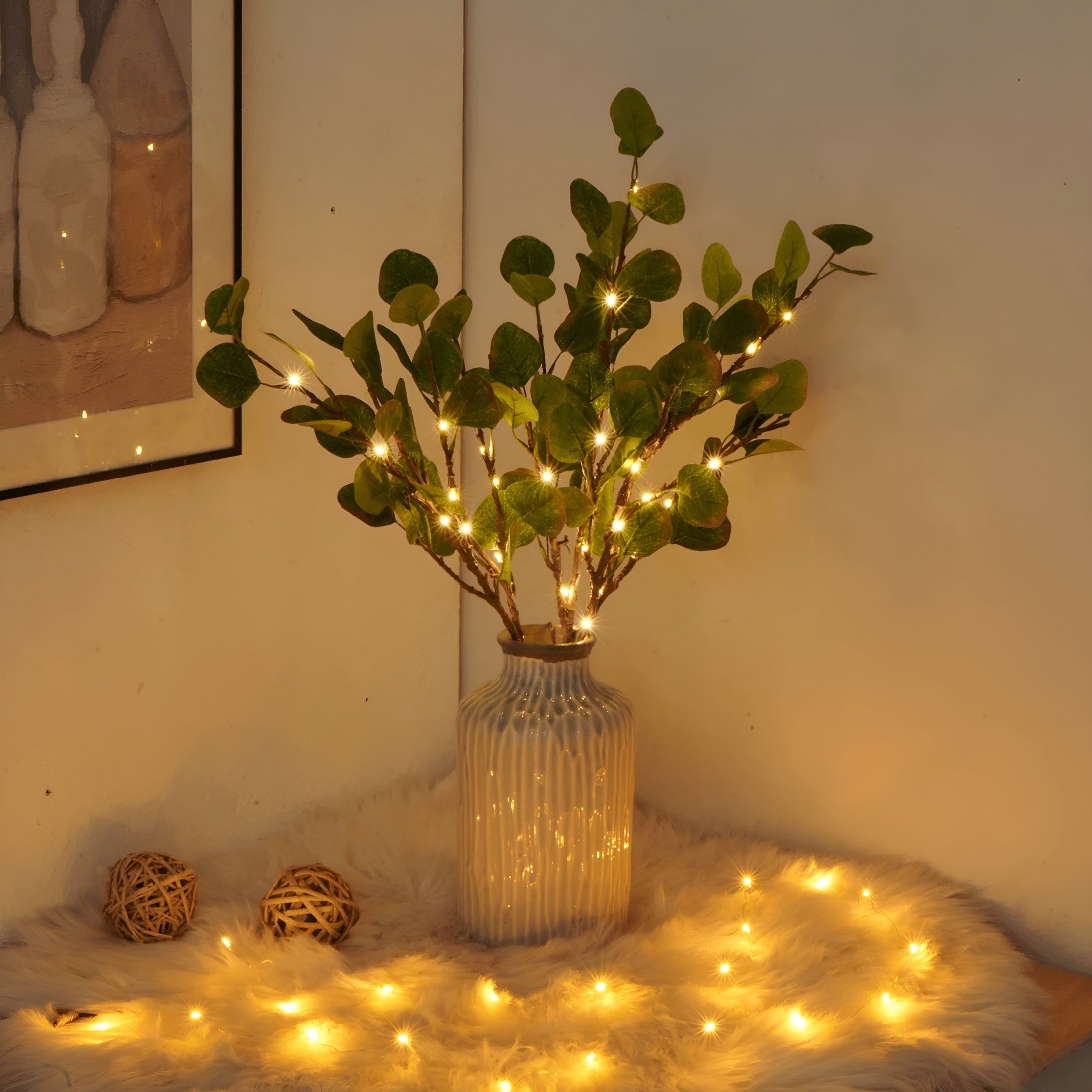 Warm wit LED Fairy licht takken licht decor