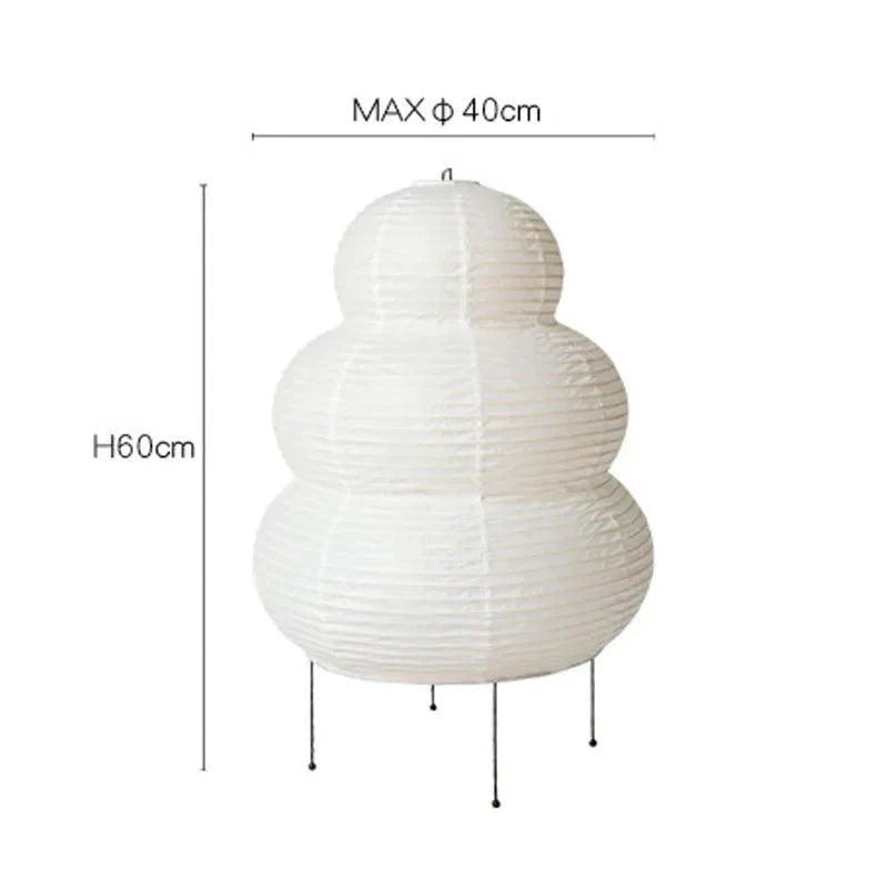 Elegante Japandi Vloerlamp van Rijstpapier