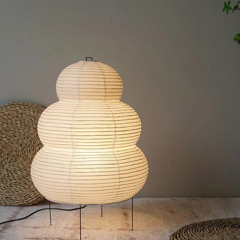 Elegante Japandi Vloerlamp van Rijstpapier
