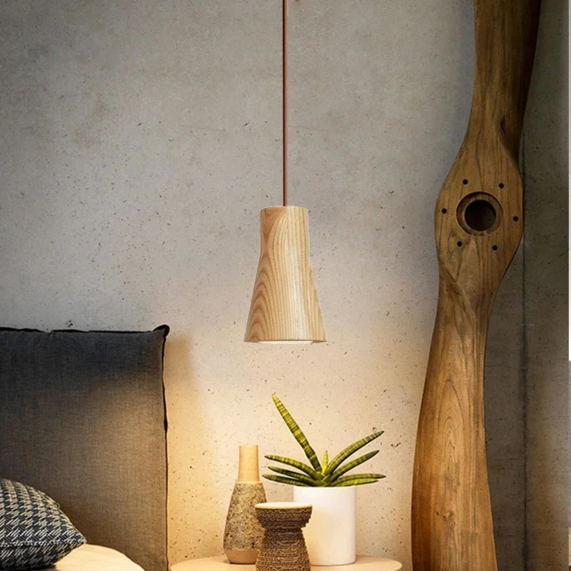 Scandinavische Houten Hanglamp