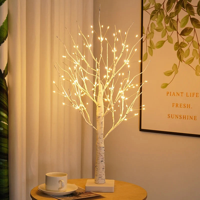 Noordse berkenboom verlichting