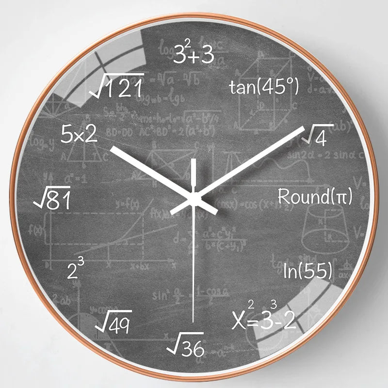 Wiskundige Formules Wandklok – Unieke Schoolbordstijl Klok voor Thuis of Kantoor