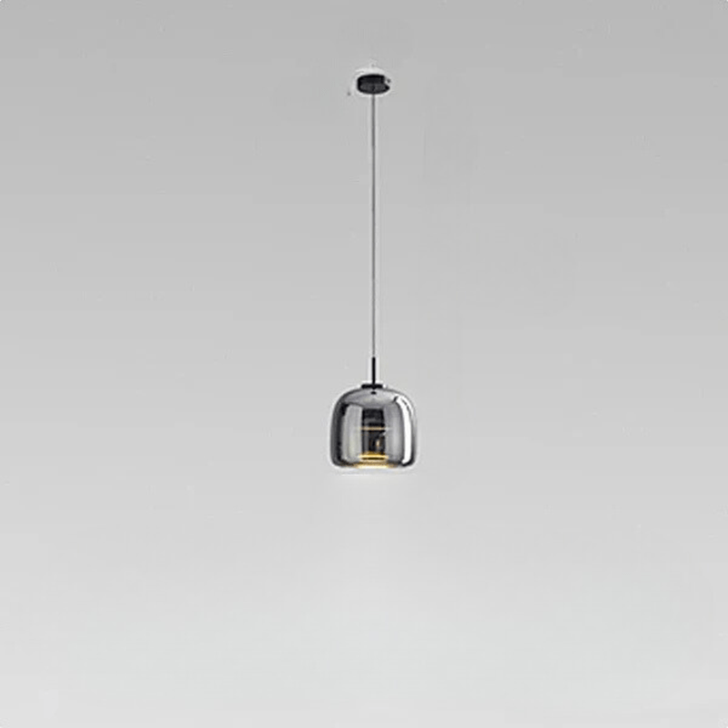 Minimalistische hanglamp van transparant glas