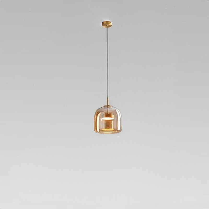 Minimalistische hanglamp van transparant glas