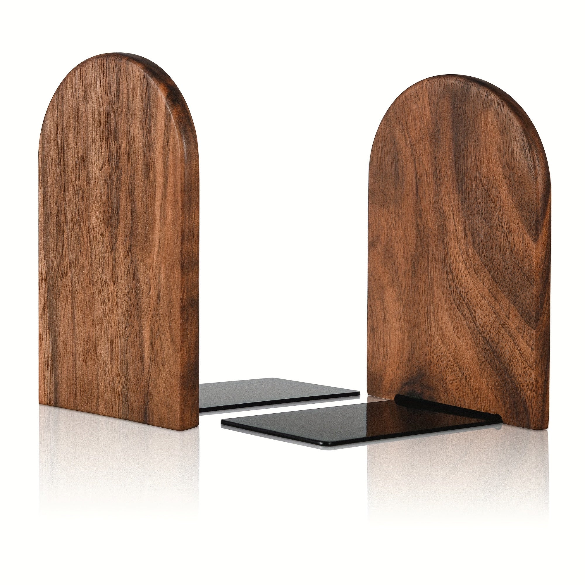 Boekensteun van Zwart Walnotenhout – Zware Luxe Boekenhouder
