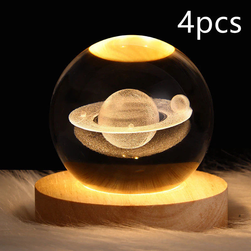 3D Galaxy Crystal Ball LED Nachtlicht