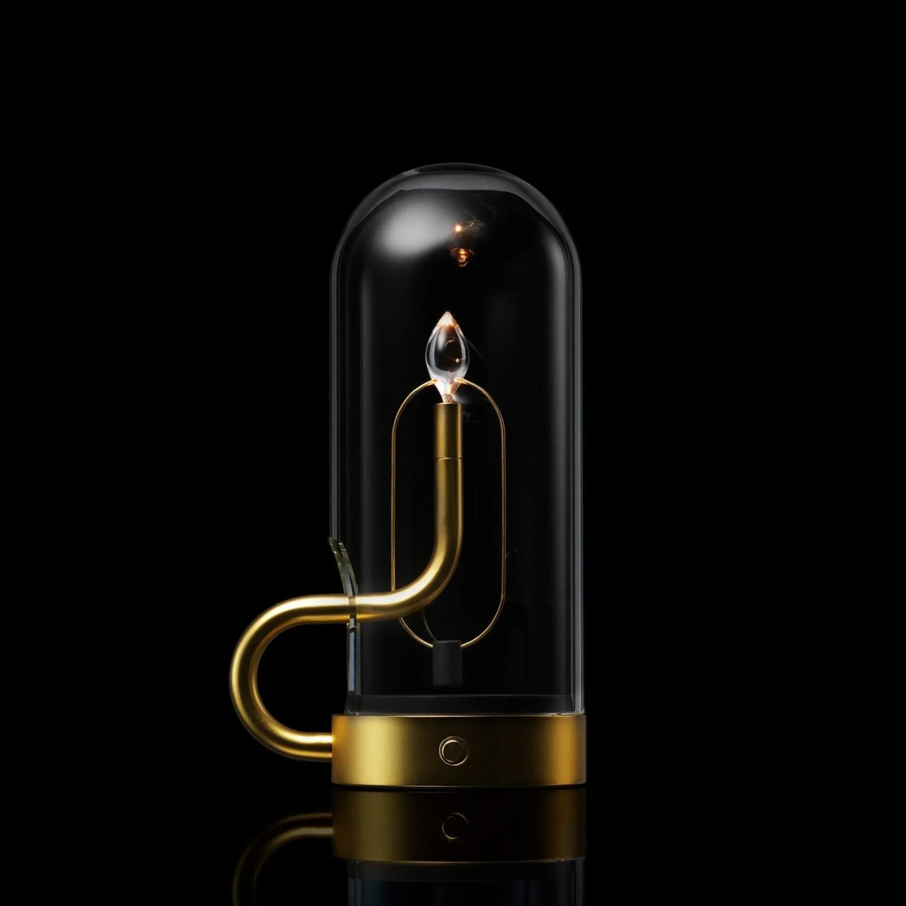 Luxe Tafellamp Met Glazen Koepel & Dimbare LED-vlamlamp Voor Moderne Interieurs