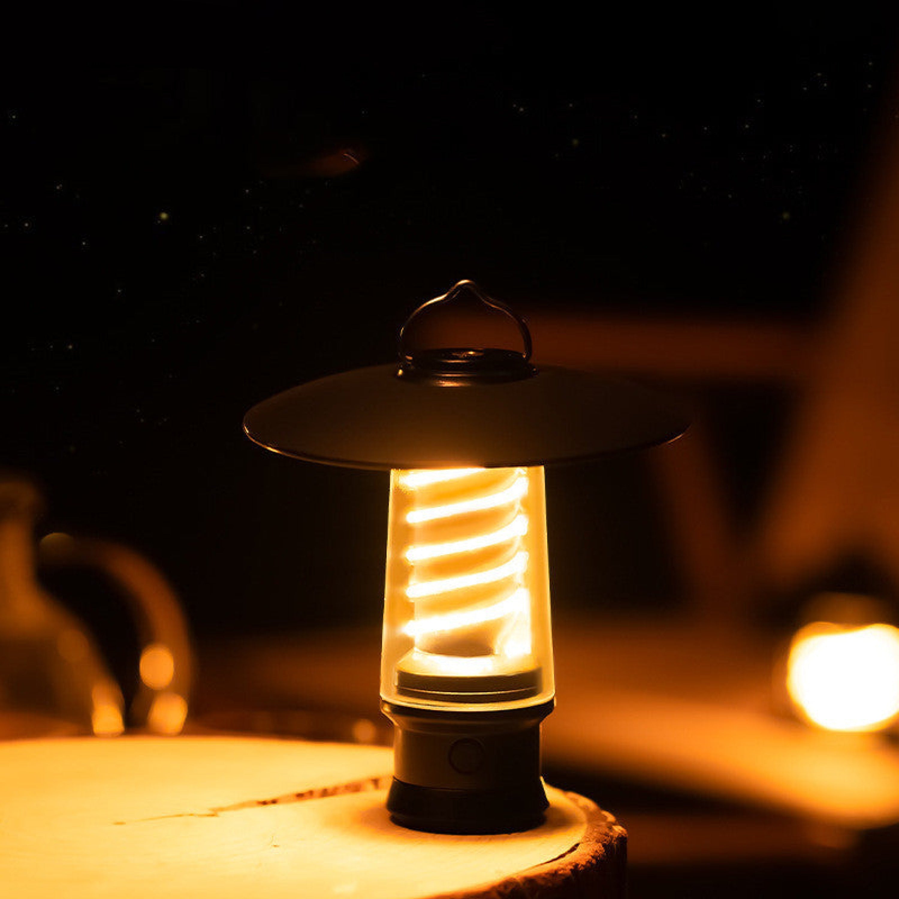 Retro Led-tafellamp Op Batterijen Met Warm Licht & Draagbaar Ontwerp Voor Binnen En Buiten