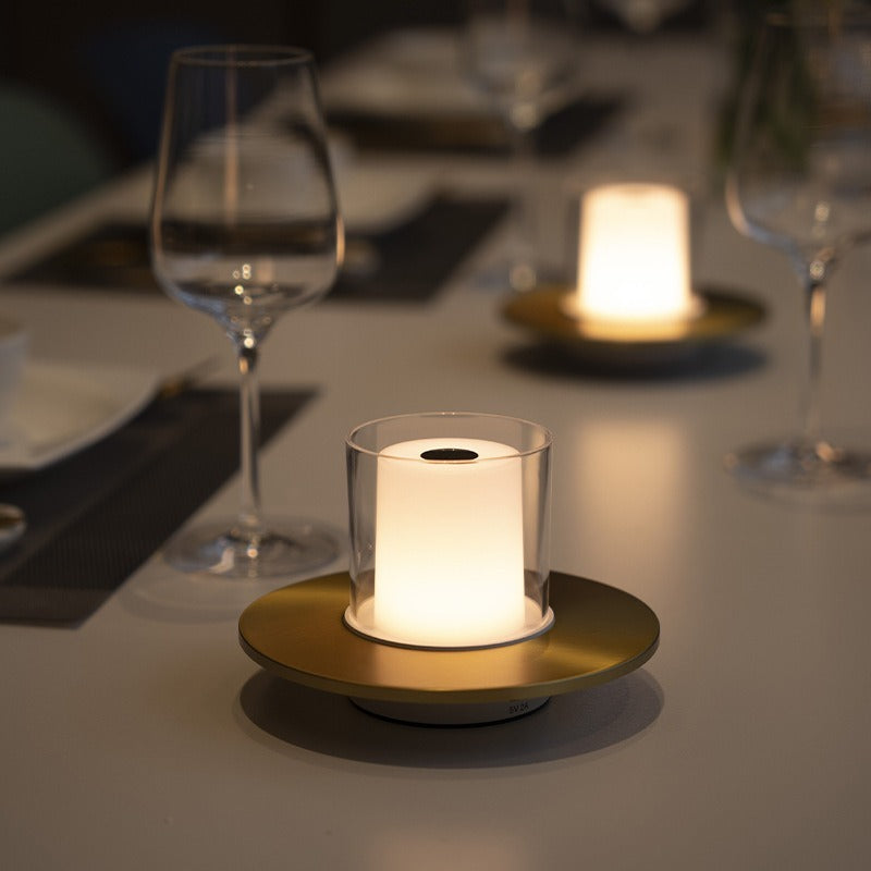 Moderne Draadloze Tafellamp met Kaars