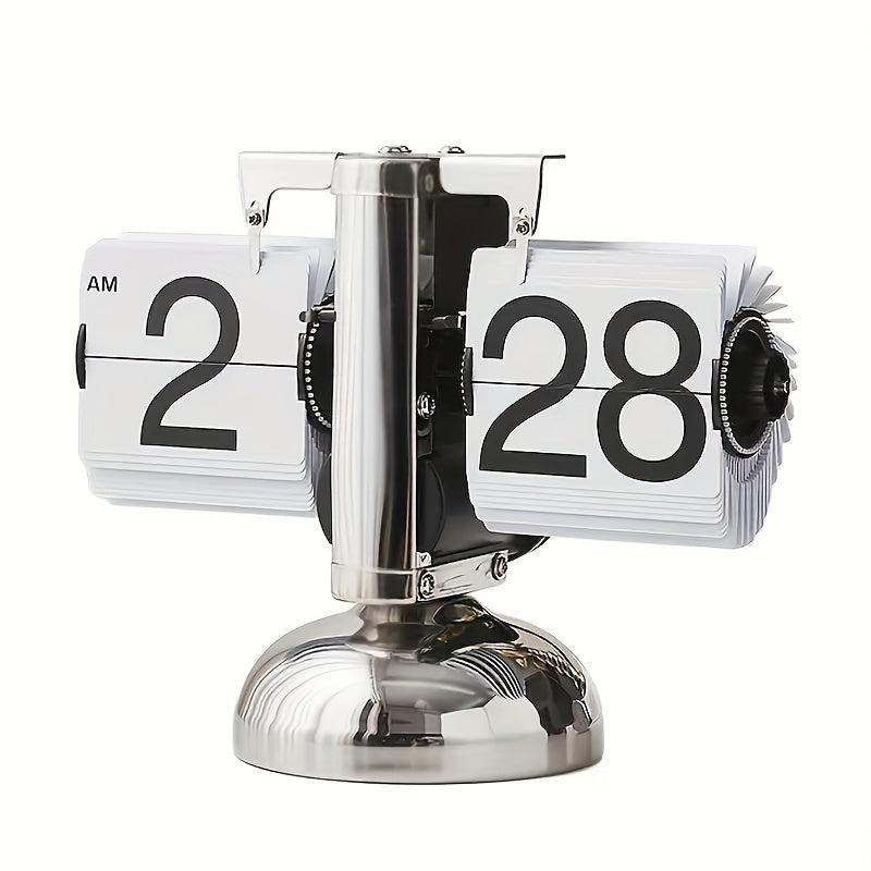 Automatische Flip Pagina Klok - Retro Bureauklok voor Thuis en Kantoor Decor