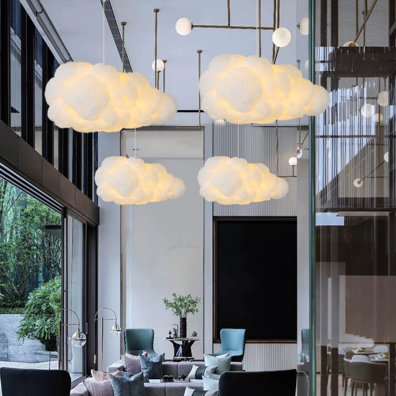 Wolkvormige moderne witte hanglamp