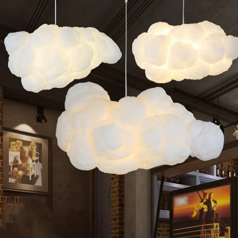 Wolkvormige moderne witte hanglamp