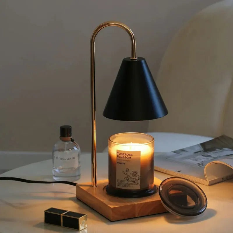 Elegante Kaarsverwarmer zonder Vlam – Elektrische Wax Smeltlamp voor Huiselijke Sfeer & Geurige Decoratie